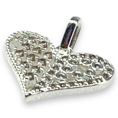 1.0 gr Dije Corazon (14 mm) Plata Italiana - comprar online