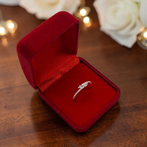 1.3 gr Anillo Entrelazado Premium - Seleccionar Medida Plata-ECO. (SIN ESTUCHE)