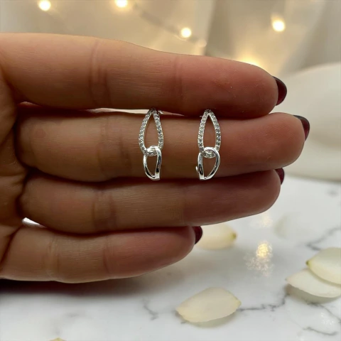 1.4 gr Aro Pasante Moderno Colgante (14 mm) Plata-ECO