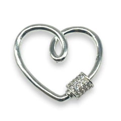 2.55 gr Dije Corazon (23 mm) Plata-ECO