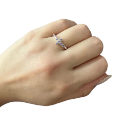 ART 58 Anillo Rosario Vasco - Variedad de Colores Plata 925 - tienda online