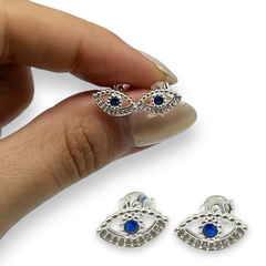 3633 Aro Ojo Azul Pasante (12 mm) Acero Blanco