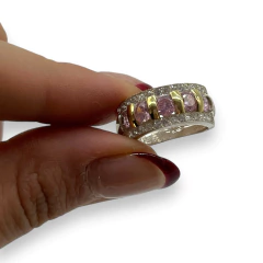AG-484 Anillo Premium Piedras - Variedad de colores Plata y Oro (SIN ESTUCHE) en internet