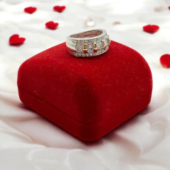 AG-484 Anillo Premium Piedras - Variedad de colores Plata y Oro (SIN ESTUCHE) - comprar online