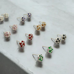 NAR-44 Aros Pasantes Frutilla- Variedad de Colores (a Rosca) Plata 925 - comprar online