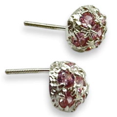 NAR-44 Aros Pasantes Frutilla- Variedad de Colores (a Rosca) Plata 925