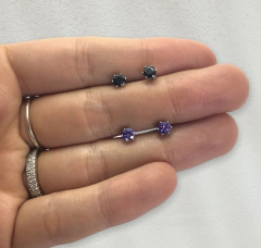 3196-4LI (4mm) Aros Cubic Lila Acero Quirúrgico - comprar online