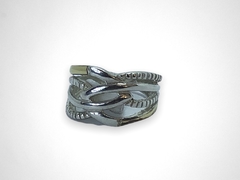 AG 467 Anillo de Diseño Plata y Oro - Stal Joyas