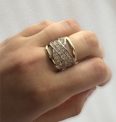 AG573 Anillo Plata y Oro