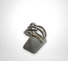 AG 467 Anillo de Diseño Plata y Oro - comprar online