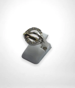 AG537 Anillo Entrelazado Plata y Oro en internet