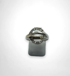 AG537 Anillo Entrelazado Plata y Oro - Stal Joyas