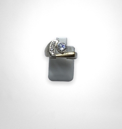 AG400 BL Anillo Plata y Oro Con Cunbic en internet