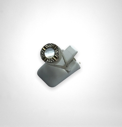 AG253 CH-BL Anillo Piedra Nacar Blanca Plata 925 y Oro (SIN ESTUCHE)