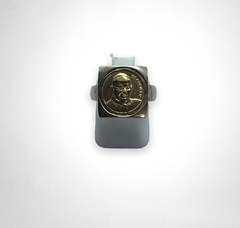 Imagen de AG-126 FR Anillo Papa Francisco Cuadrado (15 mm)Plata y Oro