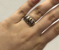 AG 277 Anillo de Diseño Plata y Oro
