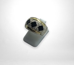 AG254N Anillo Plata y Oro - comprar online