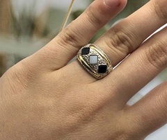 AG254 NB Anillo Plata y Oro