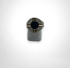 AG253 N GR Anillo Plata y Oro Grande Redondo Negro en internet
