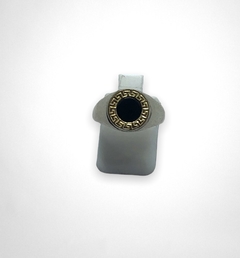 AG92 G Anillo Plata y Oro Mediano Redondo Negro en internet