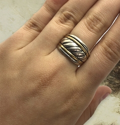 AG 204 Anillo de Diseño Plata y Oro