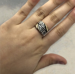 AG 351 Anillo de Diseño Plata y Oro