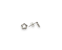 Art 1 Aritos de Flor Texturados -4 Plata 925 - comprar online