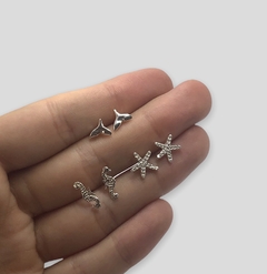 Art 1 Aros Pasantes Cola de Ballena Plata 925 - comprar online