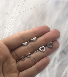 ART 1 Aros de Corazón Grueso -6 Plata 925 - comprar online