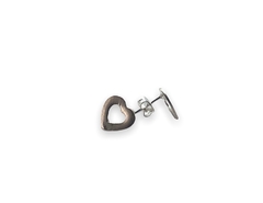 ART 1 Aros de Corazón Grueso -6 Plata 925