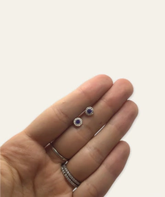 ART 3 Aros de Piedras - Variedad de Colores Plata 925