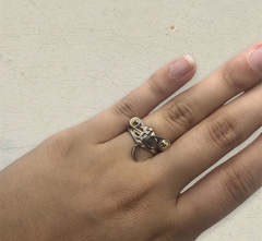 AG 225 Anillo Libélula Plata 925 y Oro