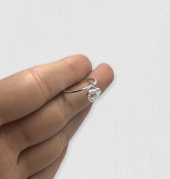 1.7 g Anillo Corazon Colgante Plata Italiana - comprar online