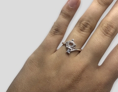 2.5g Anillo Corona Plata Italiana