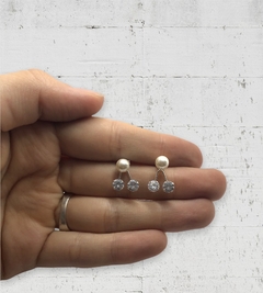 SAM 37 1.5 gr Aro con Perla y Cubic Plata 925