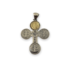 MADJ18-O 5.3 gr Dije Cruz Plata 925 y Oro - comprar online