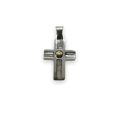 MADJ33 3.4 gr Dije Cruz Plata 925 y Oro - comprar online