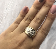 AN-RU 226 Anillo Religioso Plata y Oro