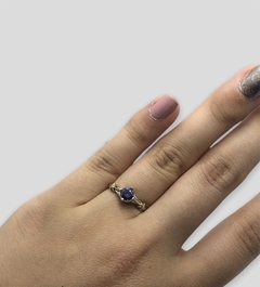 AN 1881 Anillo Piedras Colores Plata y Oro - tienda online