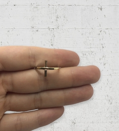 AN 1352/A Anillo Cruz Plata y Oro