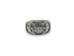 AN 374 Anillo religioso con Cruces Plata y Oro en internet