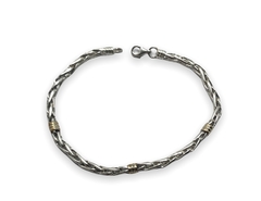 PU1 ES Pulsera Mediana (18cm) Plata y Oro - comprar online