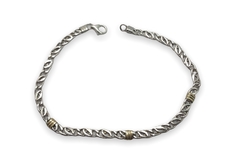 PU 2 JULIANA Pulsera Entrelazada (21cm) Plata y Oro - comprar online