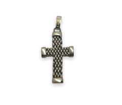 Cri 476 Cruz Entretejida Plata y Oro - comprar online