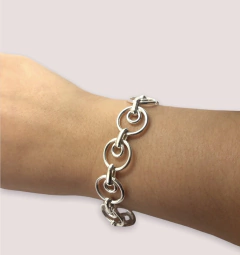 CRI 262 Pulsera Eslabones Circulares Plata 925