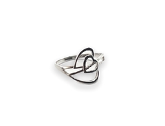 CRI 276 Anillo Triple Corazon Plata 925 - comprar online