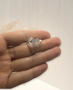 CRI 309 Anillo Doble Corazon Plata 925