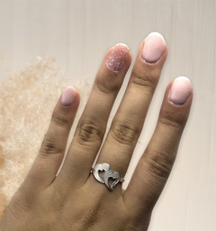 CRI 309 Anillo Doble Corazon Plata 925 en internet