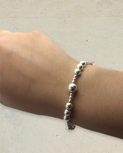 CRI 155 Pulsera Bolitas Plata 925
