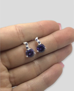 3.8 gr Aros Piedra - Variedad de colores - Últimas Unidades Plata Italiana - comprar online